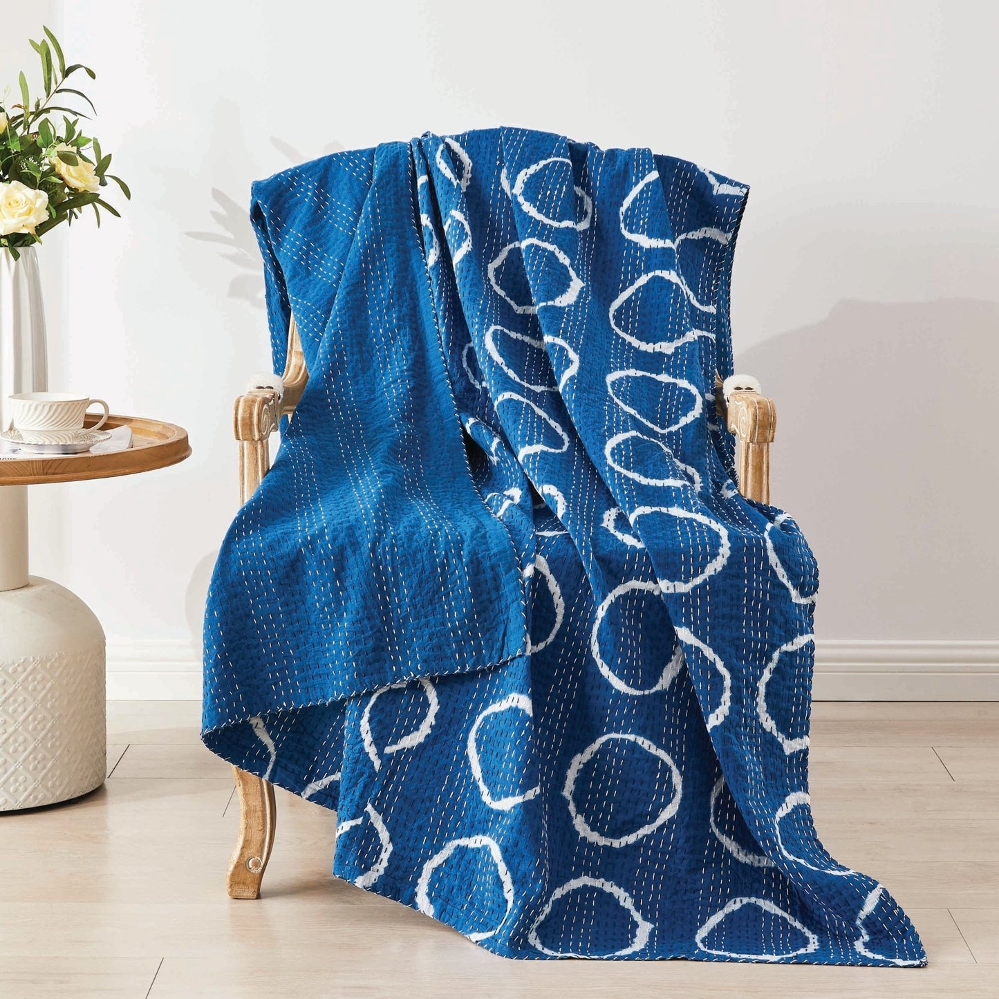 Hand Stitched Block Print Kantha Throws - mosswell.us