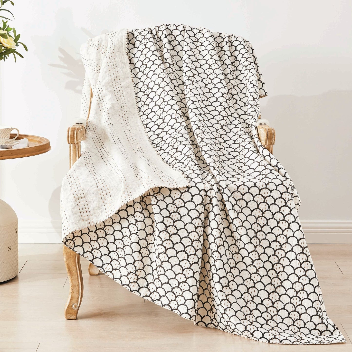 Hand Stitched Block Print Kantha Throws - mosswell.us