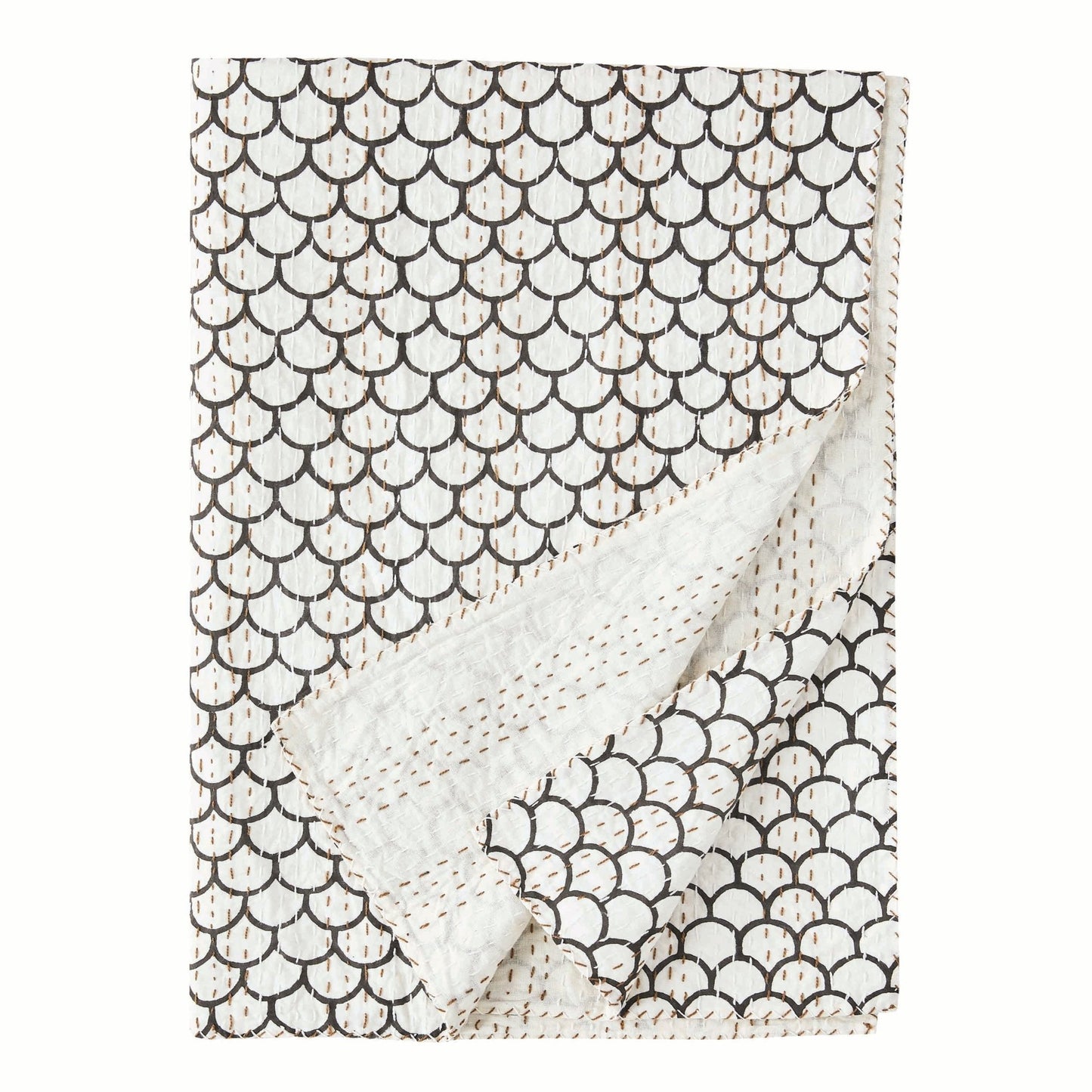 Hand Stitched Block Print Kantha Throws - mosswell.us