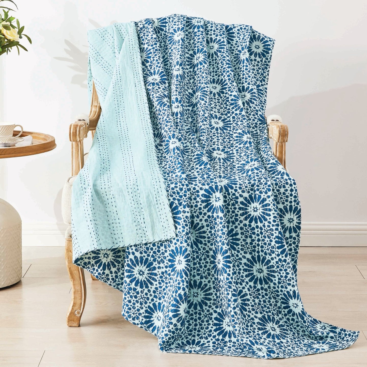 Hand Stitched Block Print Kantha Throws - mosswell.us