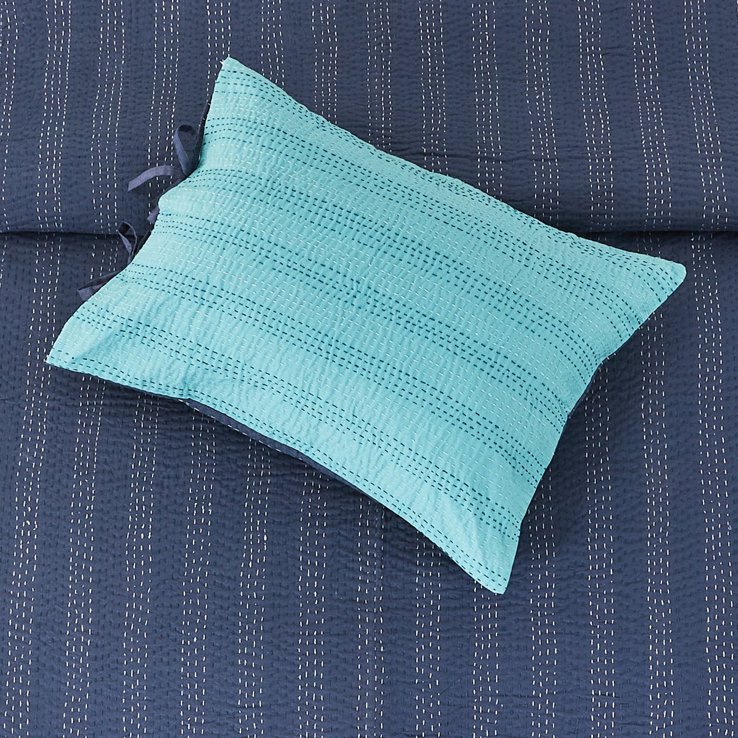 Hand Stitched Reversible Kantha Pillow Sham Pairs - mosswell.us