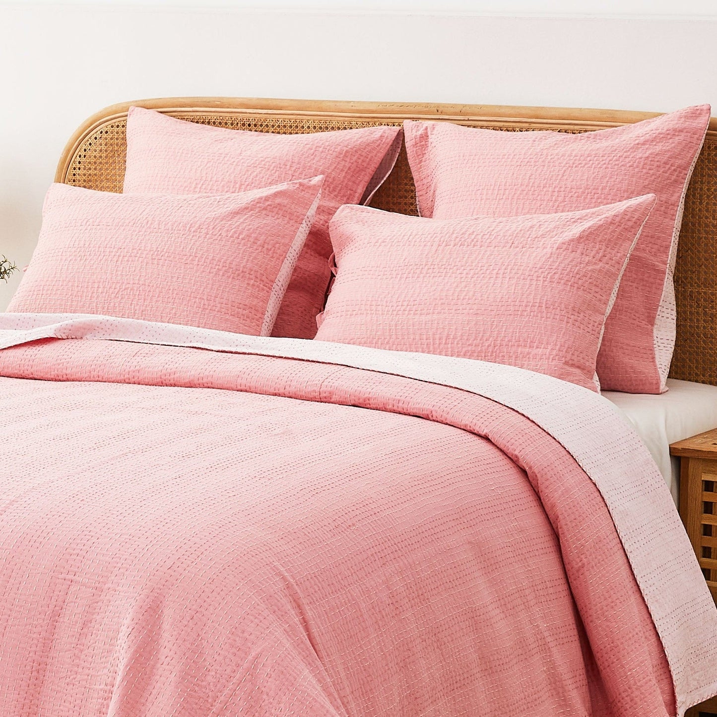 Hand Stitched Reversible Kantha Pillow Sham Pairs - mosswell.us