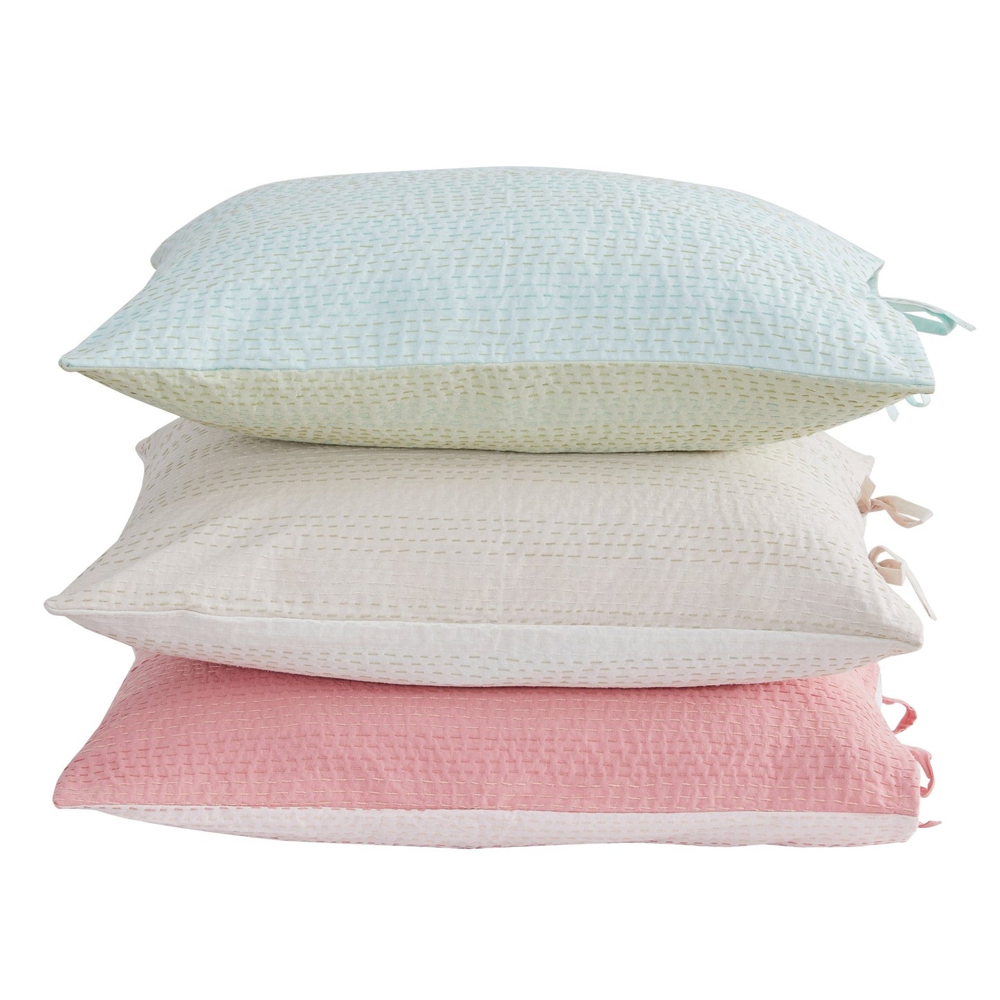 Hand Stitched Reversible Kantha Pillow Sham Pairs - mosswell.us