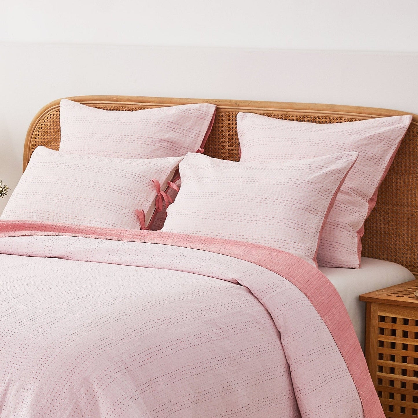 Hand Stitched Reversible Kantha Pillow Sham Pairs - mosswell.us