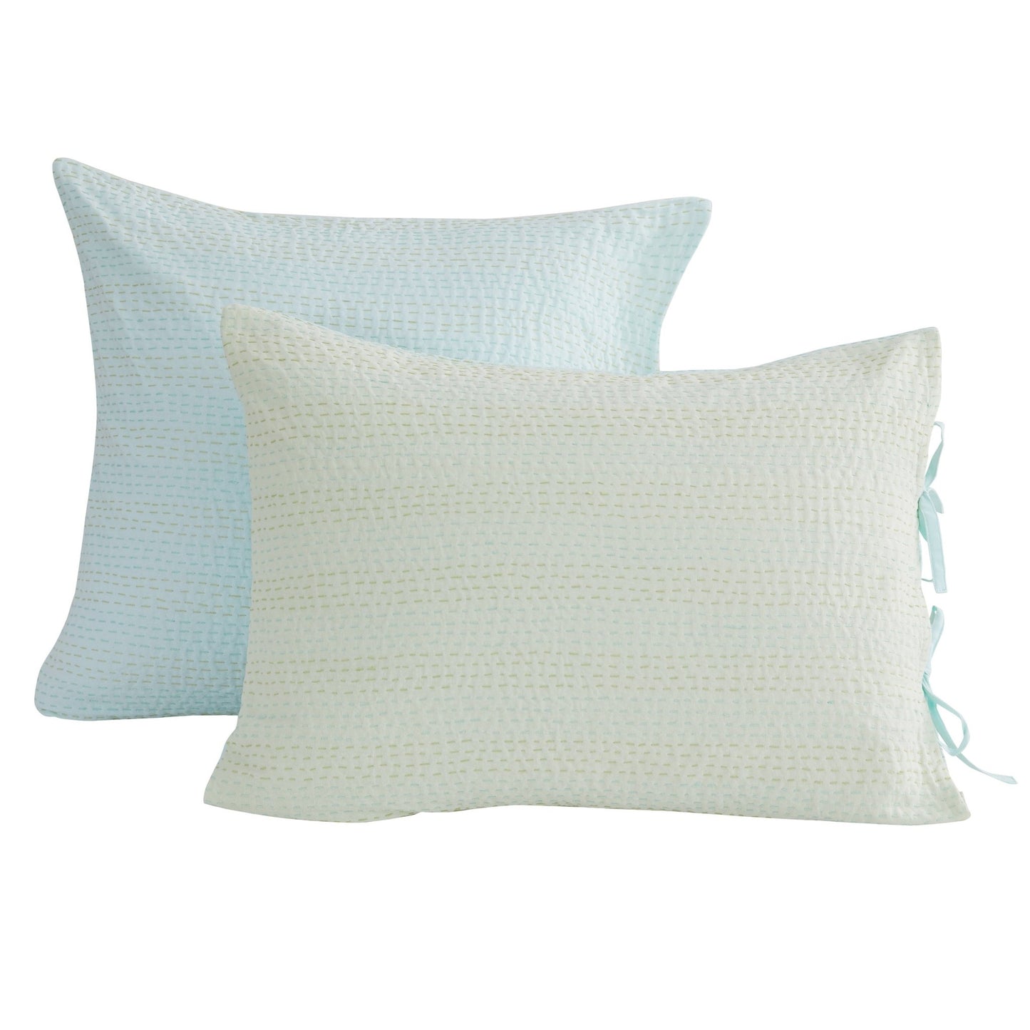 Hand Stitched Reversible Kantha Pillow Sham Pairs - mosswell.us