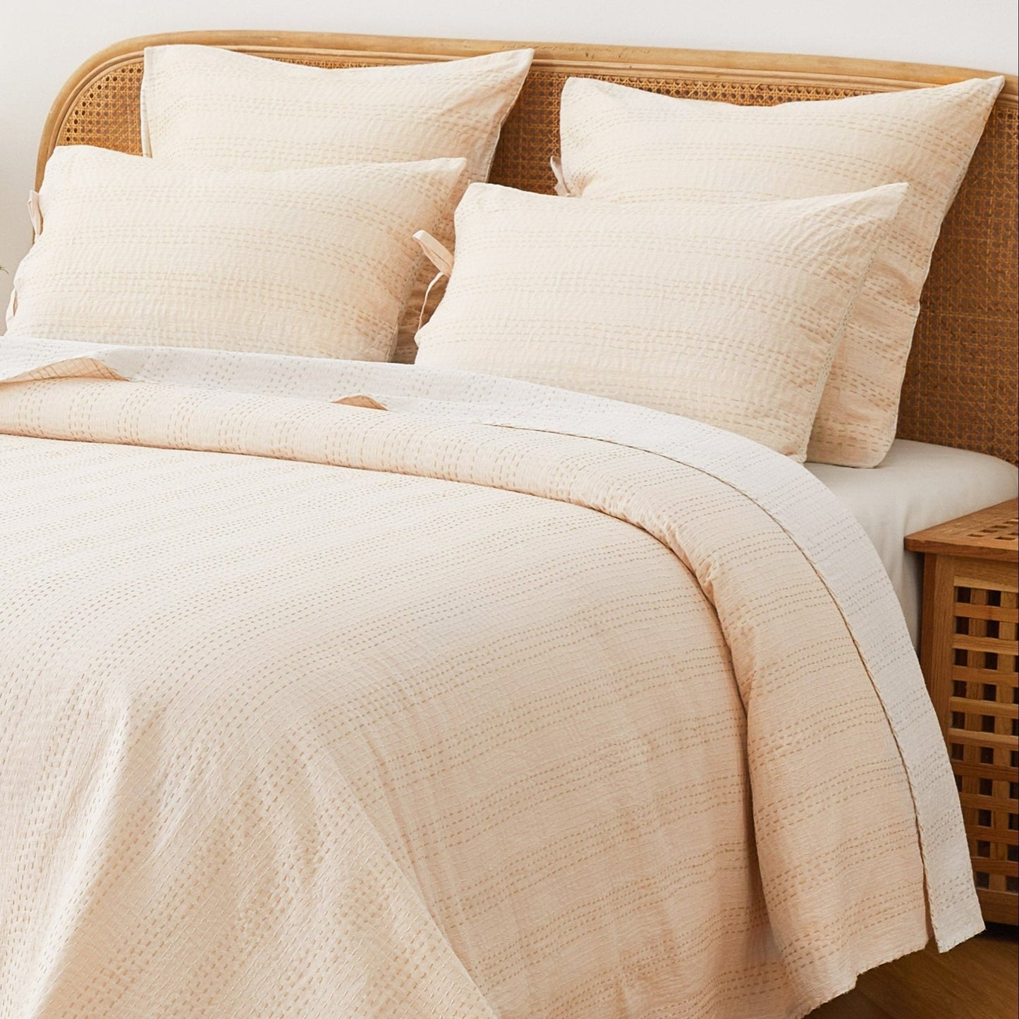 Hand Stitched Reversible Kantha Pillow Sham Pairs - mosswell.us