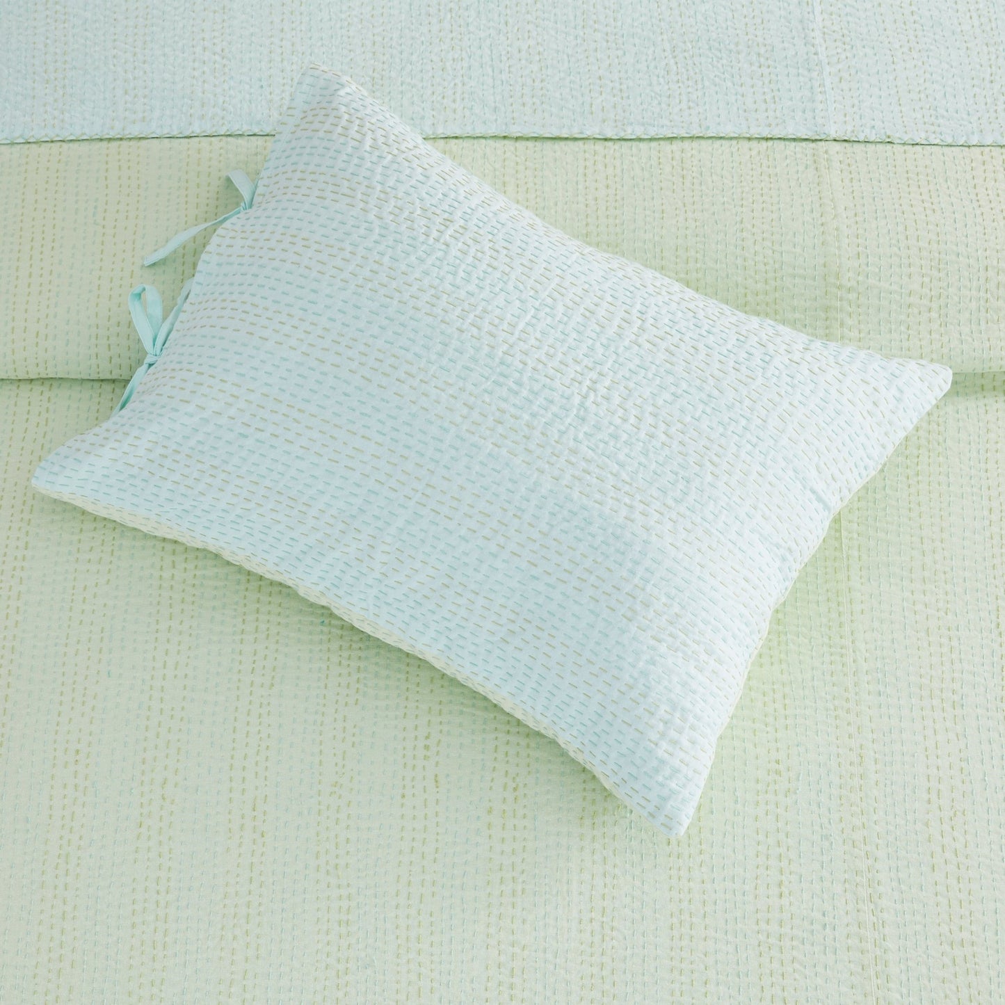 Hand Stitched Reversible Kantha Pillow Sham Pairs - mosswell.us