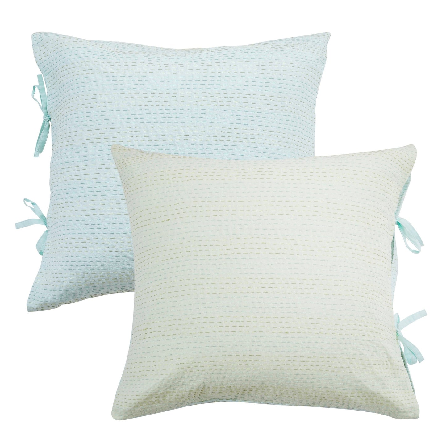 Hand Stitched Reversible Kantha Pillow Sham Pairs - mosswell.us