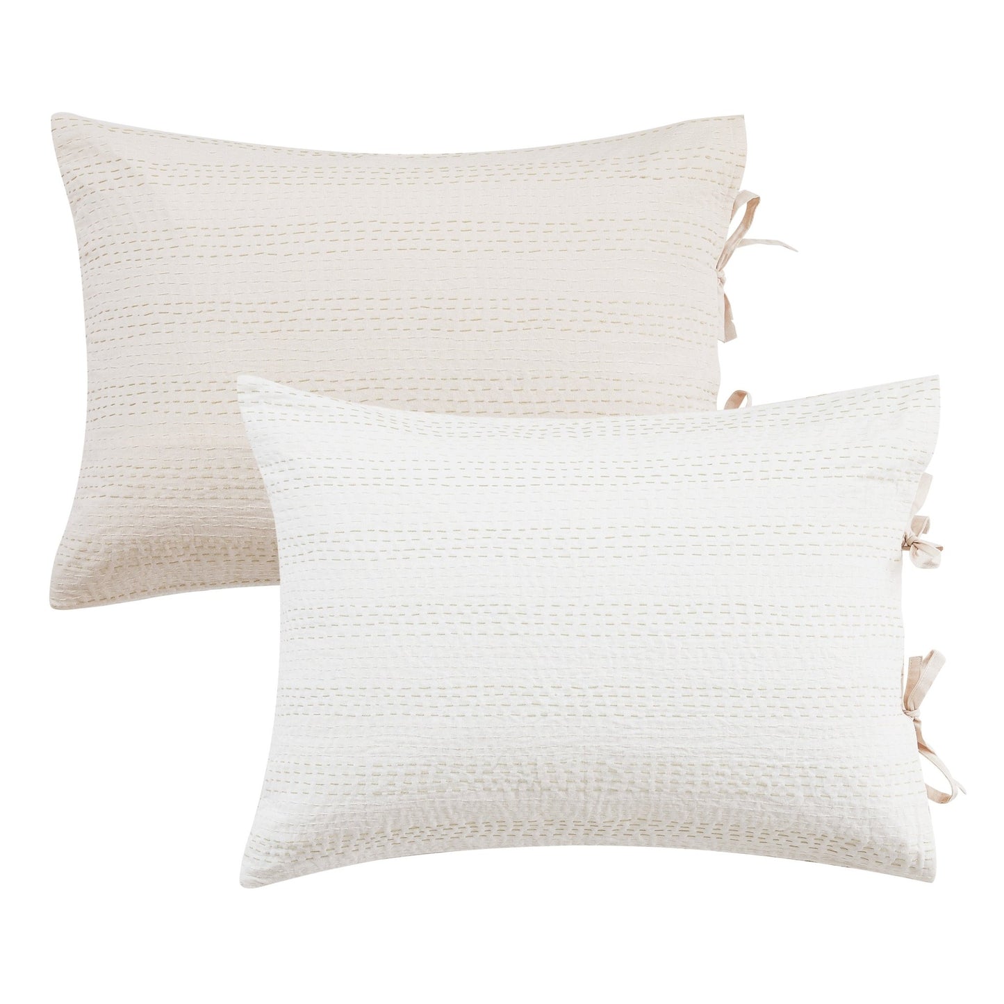 Hand Stitched Reversible Kantha Pillow Sham Pairs - mosswell.us
