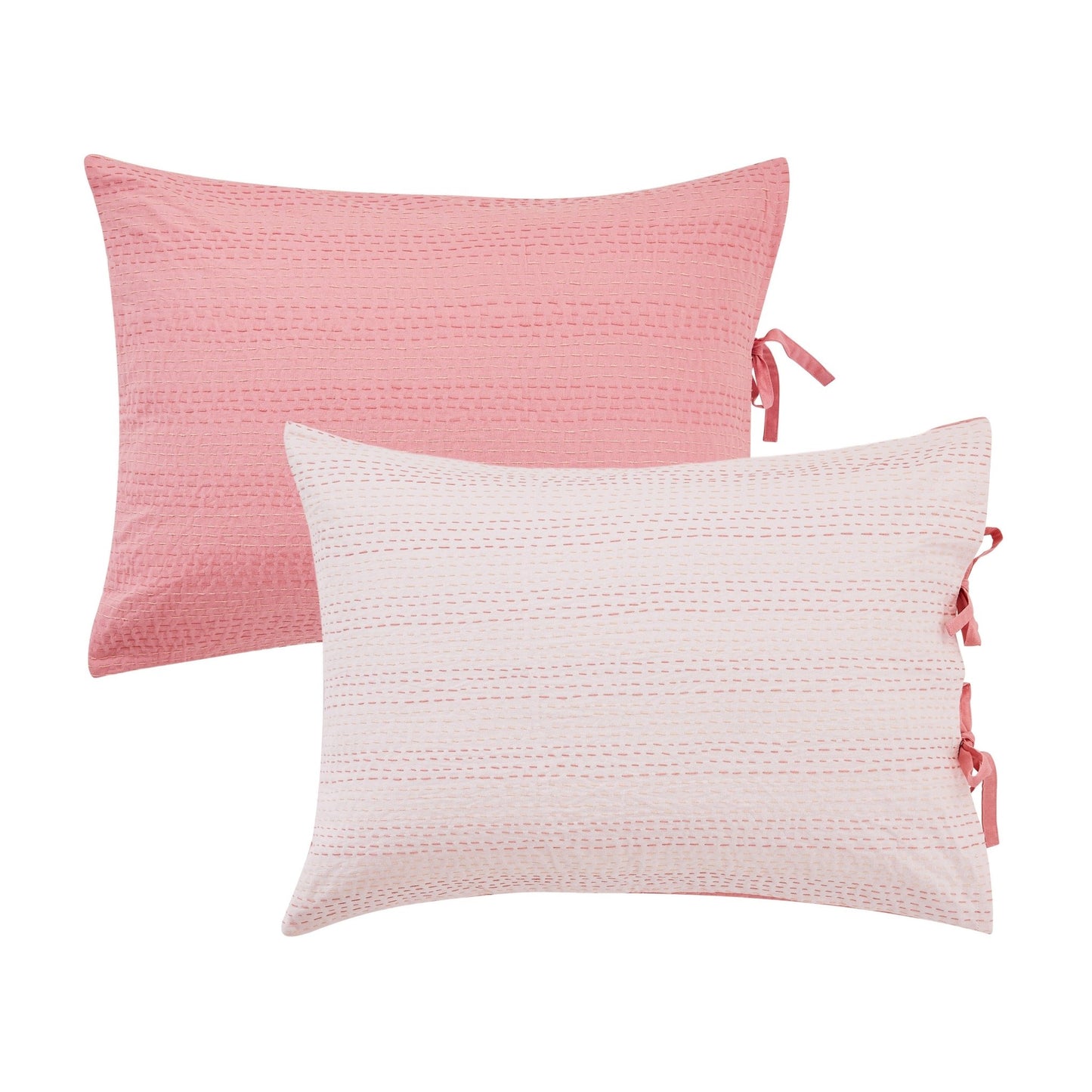Hand Stitched Reversible Kantha Pillow Sham Pairs - mosswell.us
