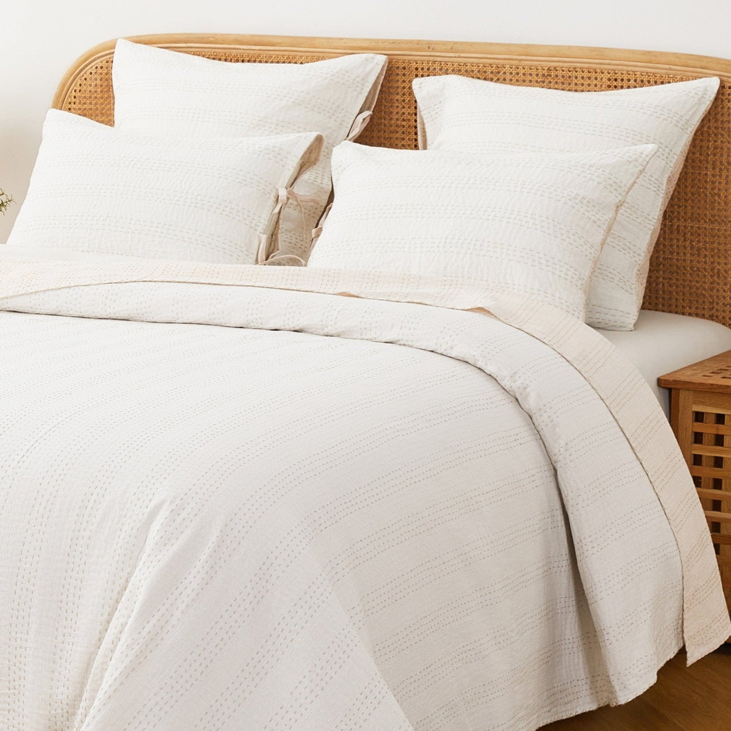Hand Stitched Reversible Kantha Pillow Sham Pairs - mosswell.us