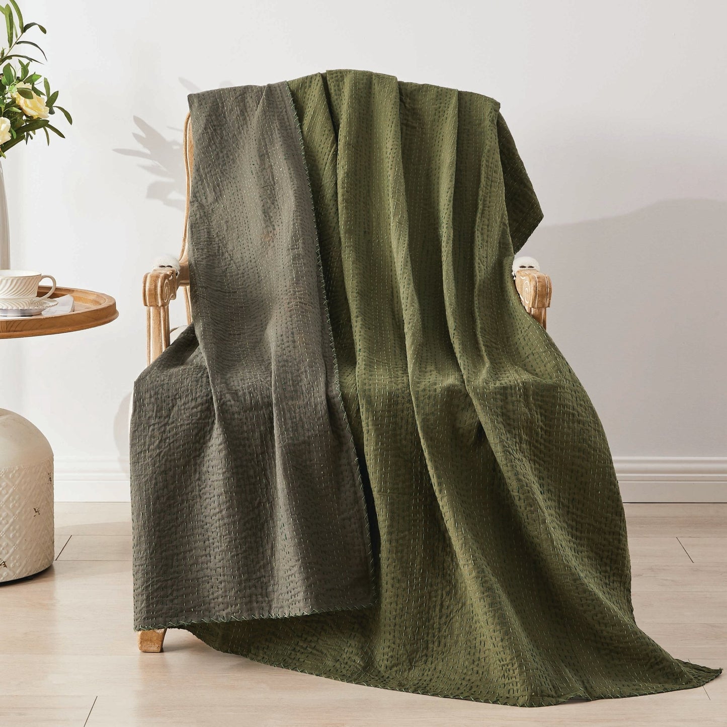 Hand Stitched Reversible Kantha Throws - mosswell.us