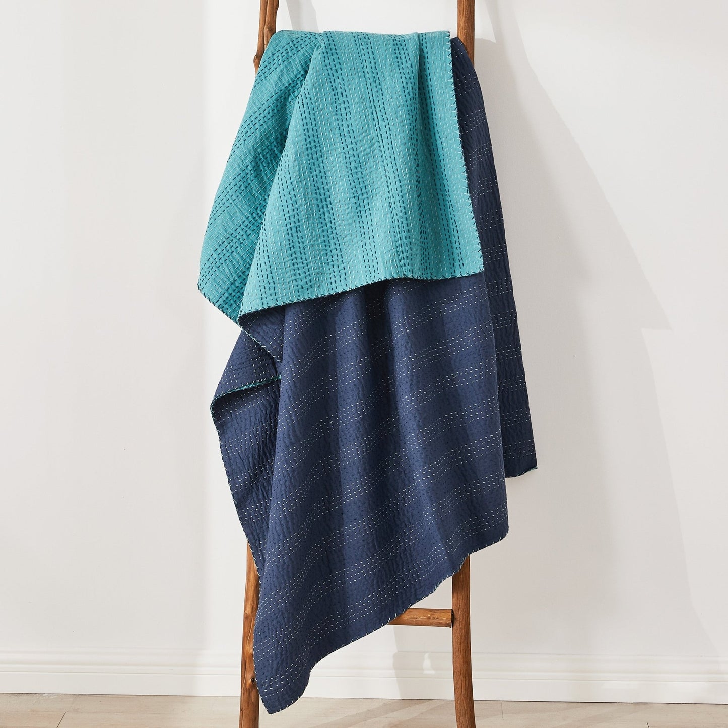 Hand Stitched Reversible Kantha Throws - mosswell.us
