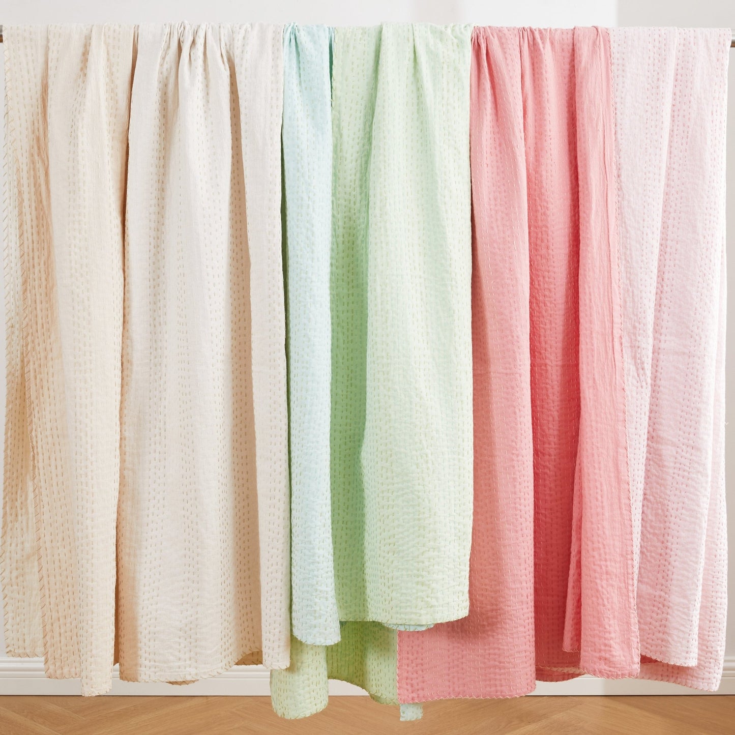 Hand Stitched Reversible Kantha Throws - mosswell.us