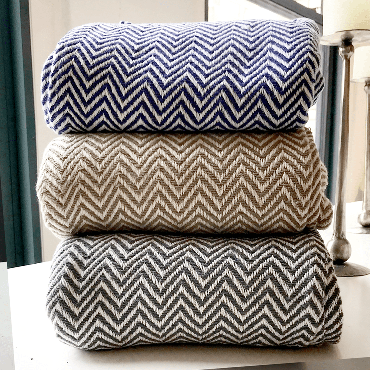 Herringbone Cotton Blanket - mosswell.us