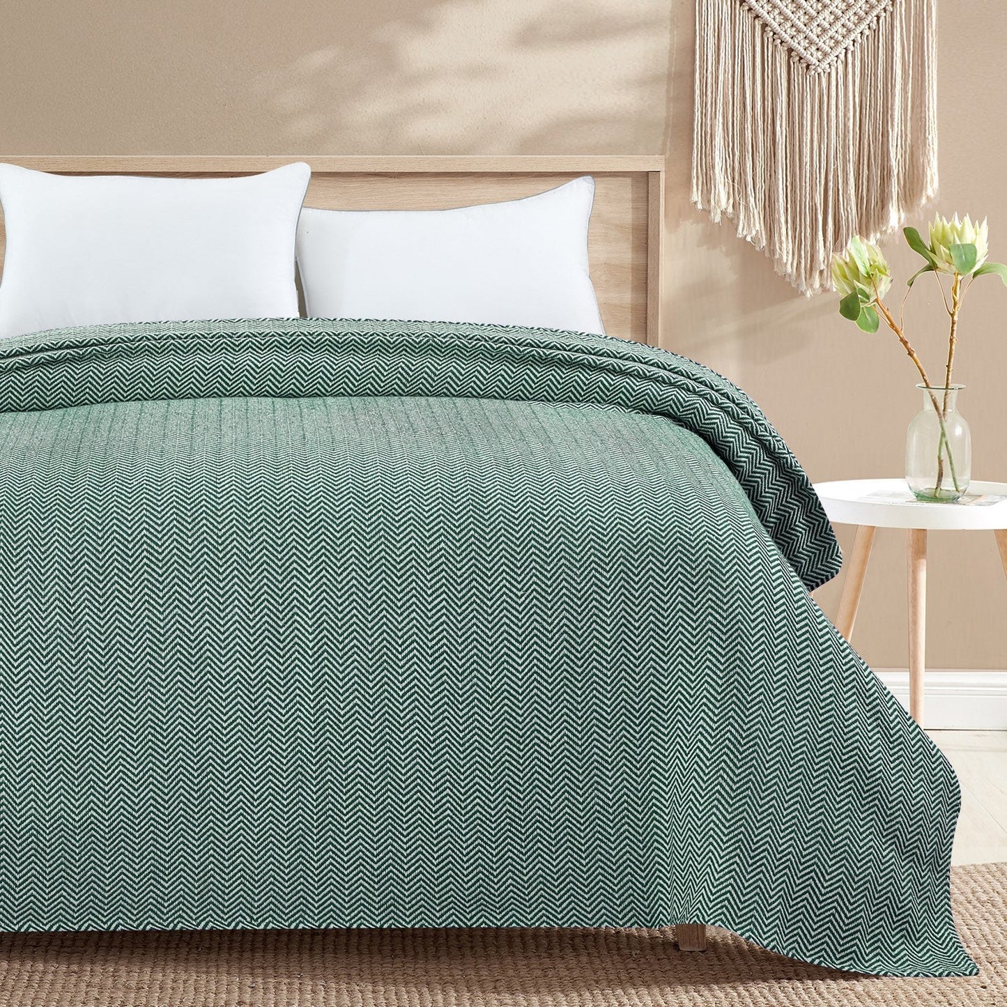 Herringbone Cotton Blanket - mosswell.us