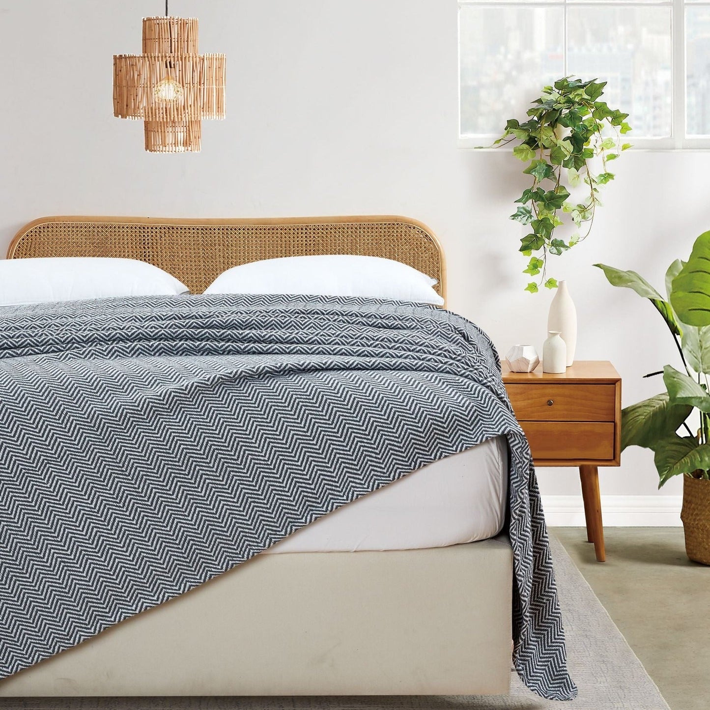 Herringbone Cotton Blanket - mosswell.us