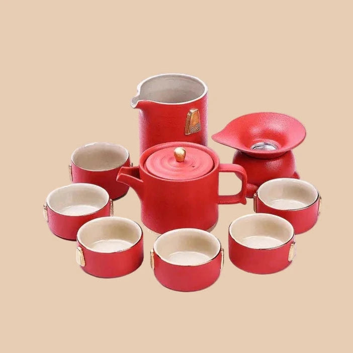Japanese Ceramic Tea Set with Custom Logo Gift Box - mosswell.us
