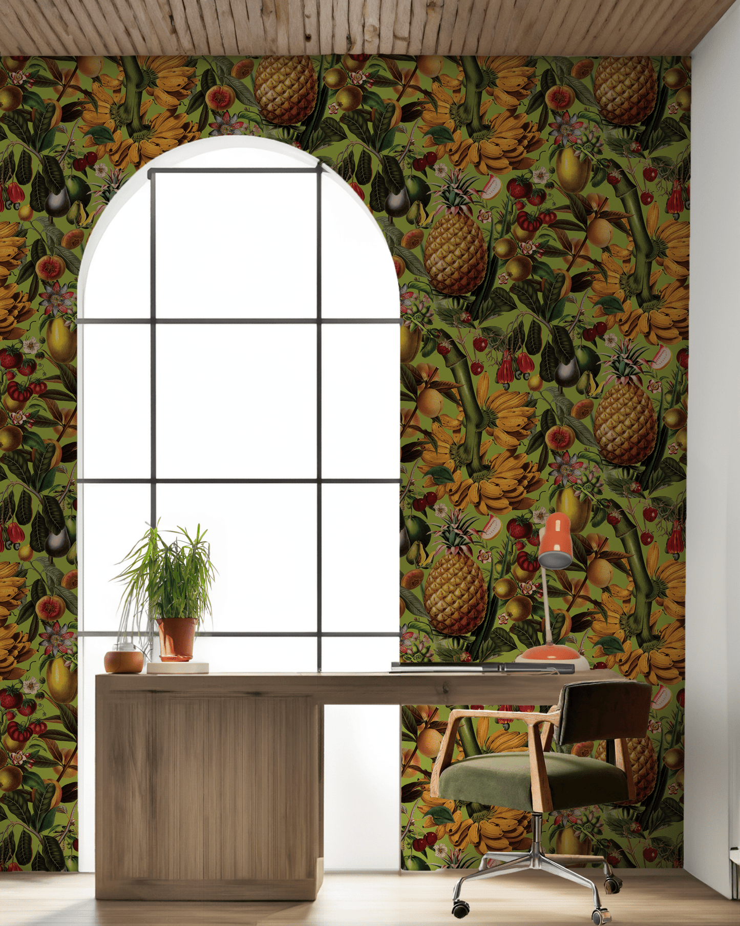 Juicy Fruit Wallpaper, chartreuse - mosswell.us