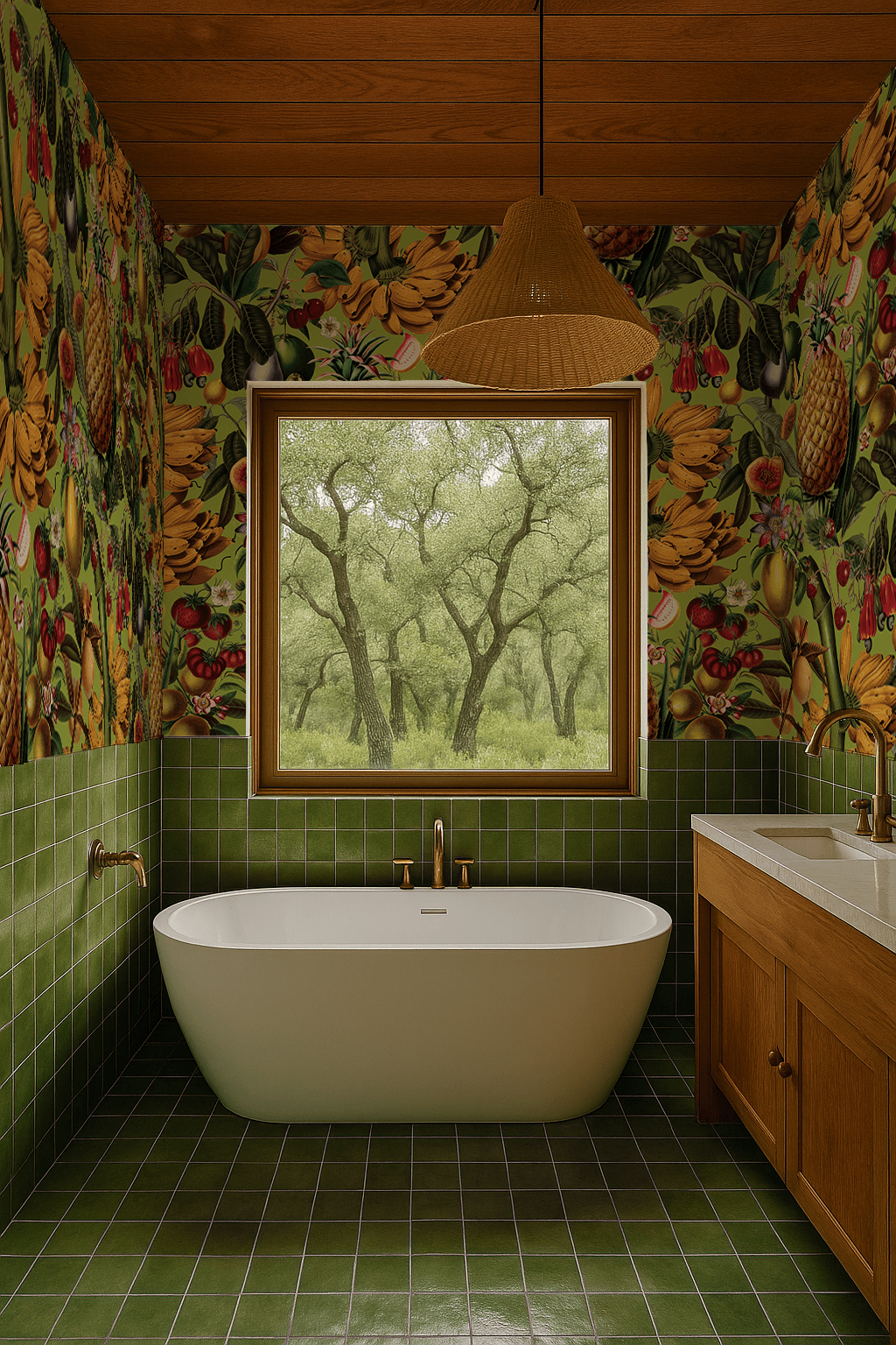 Juicy Fruit Wallpaper, chartreuse - mosswell.us