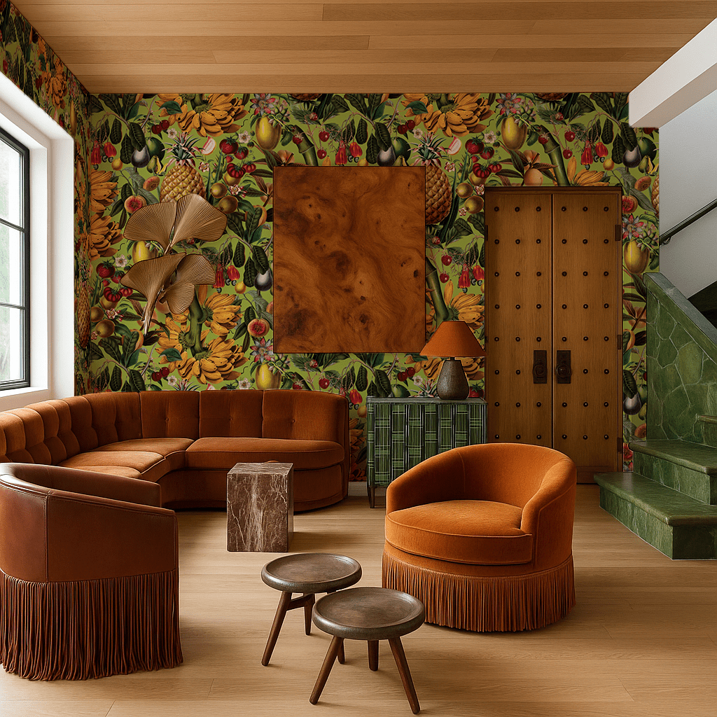 Juicy Fruit Wallpaper, chartreuse - mosswell.us