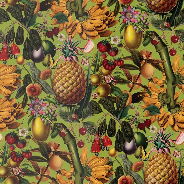 Juicy Fruit Wallpaper, chartreuse - mosswell.us