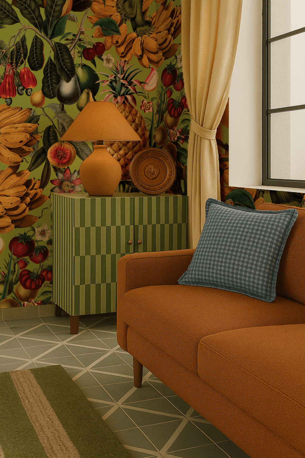 Juicy Fruit Wallpaper, chartreuse - mosswell.us