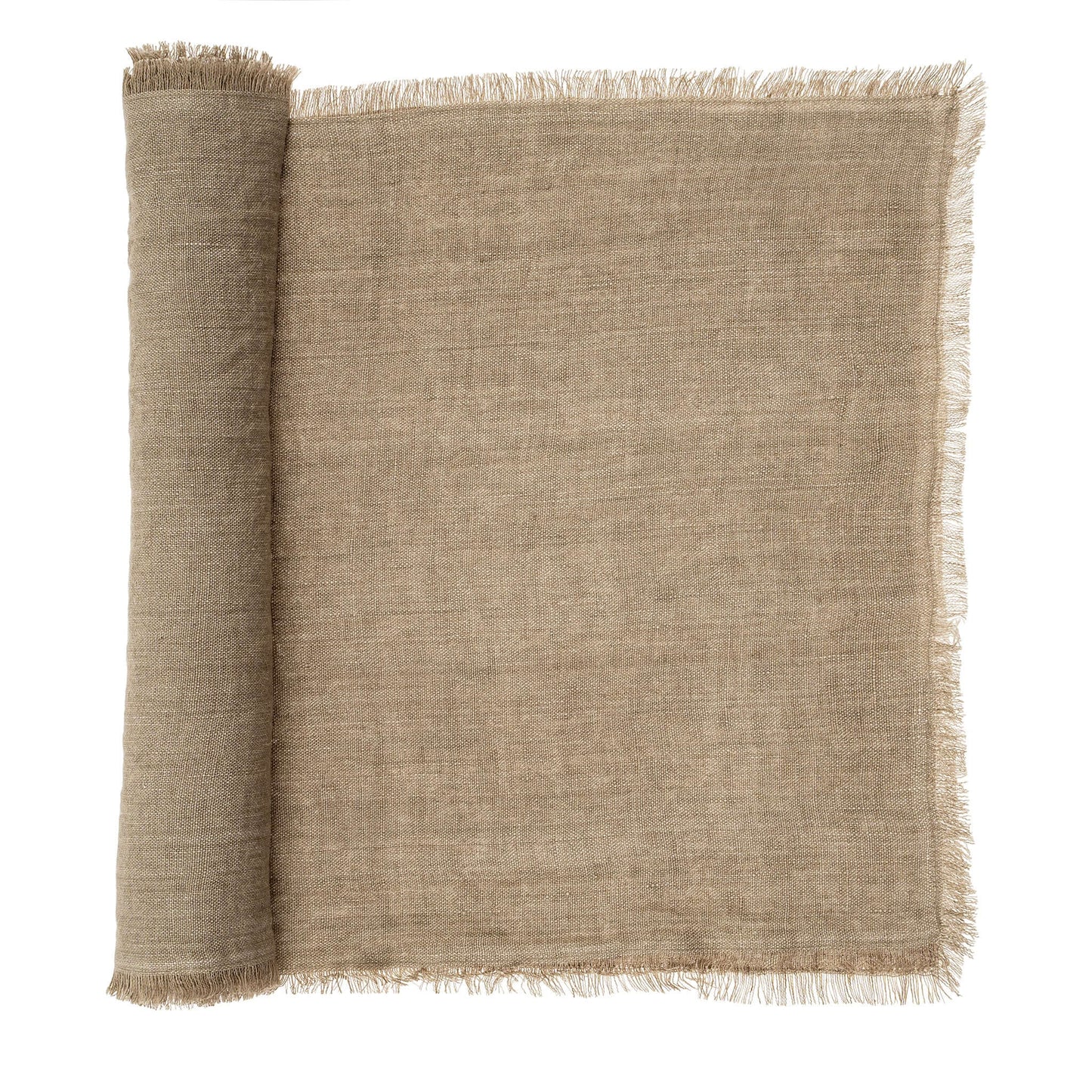 Lina Linen Runner, Sand - mosswell.us