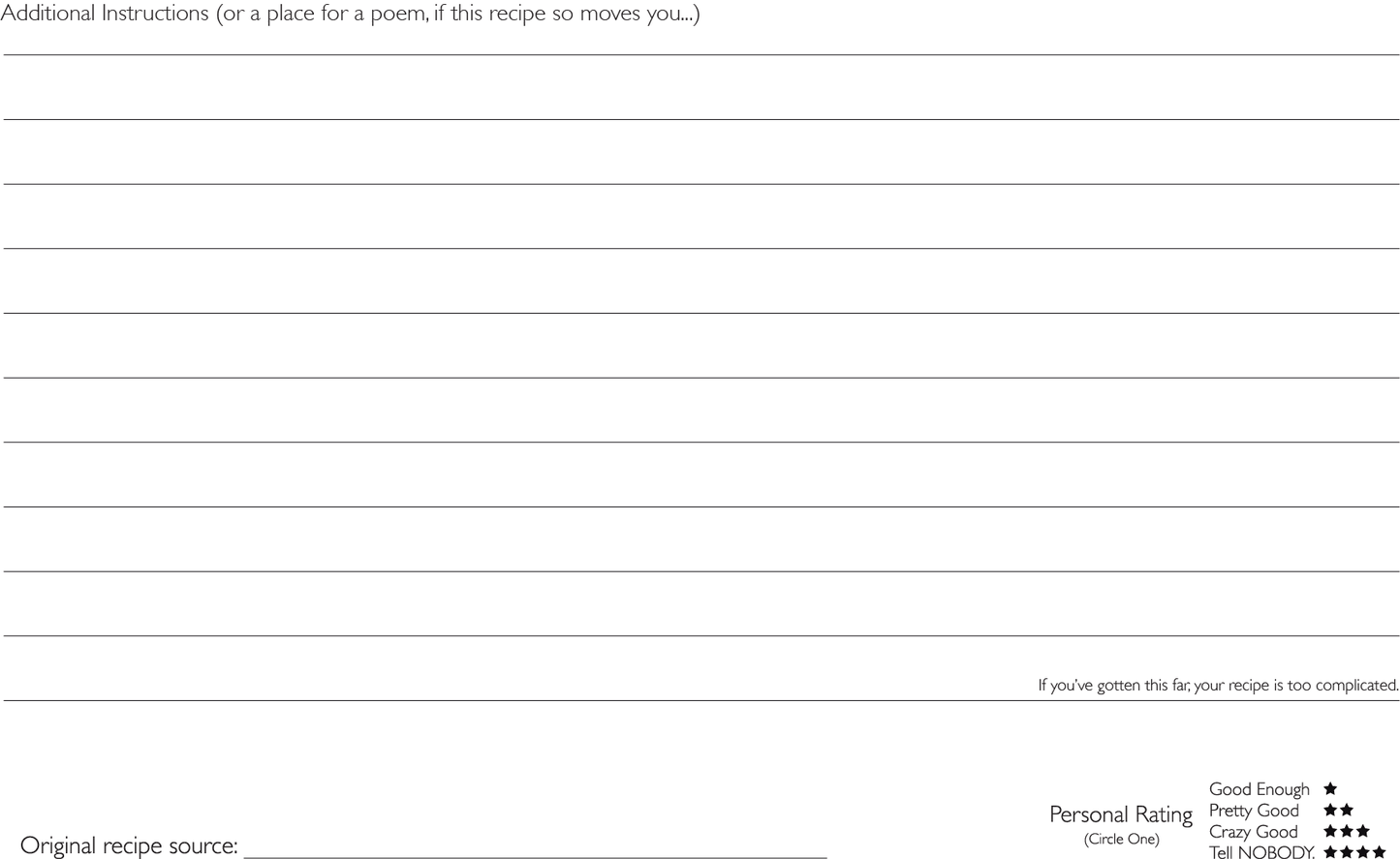 Modern Recipe Cards - mosswell.us