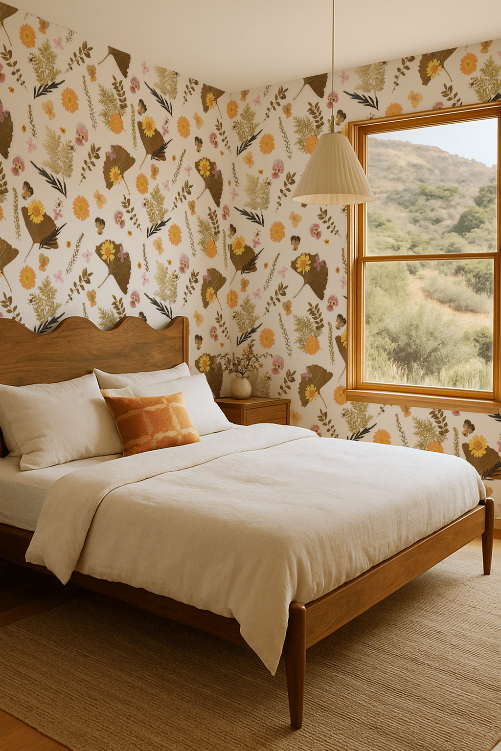 Pressed Fresh Version 01 Wallpaper, orange and pink - mosswell.us