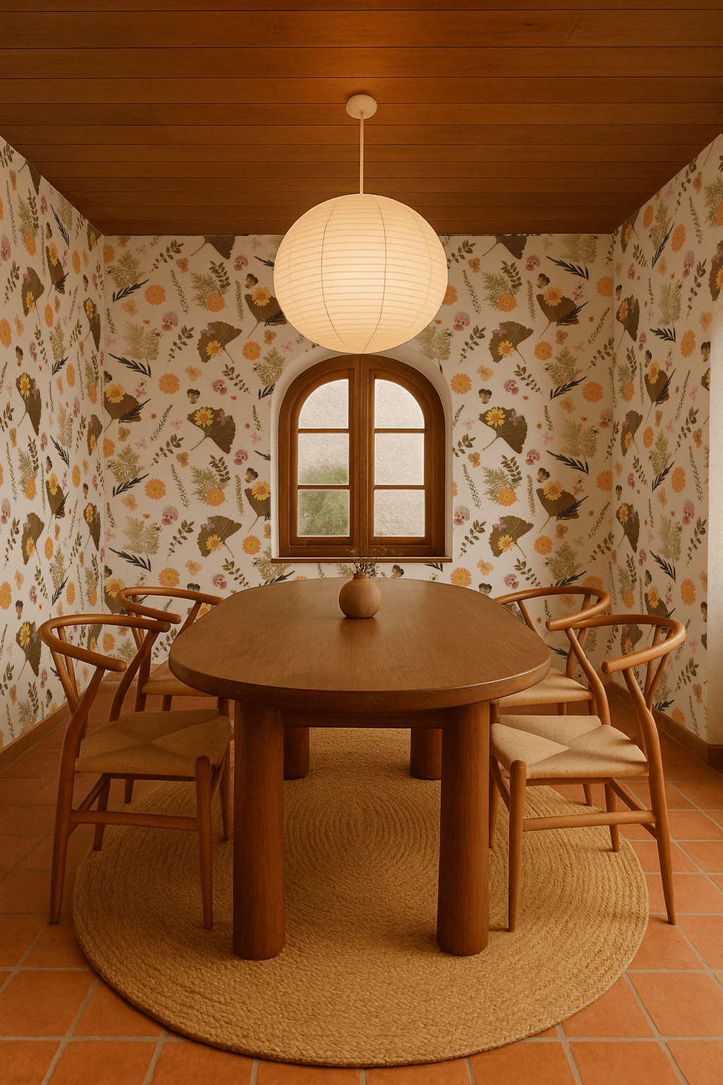Pressed Fresh Version 01 Wallpaper, orange and pink - mosswell.us
