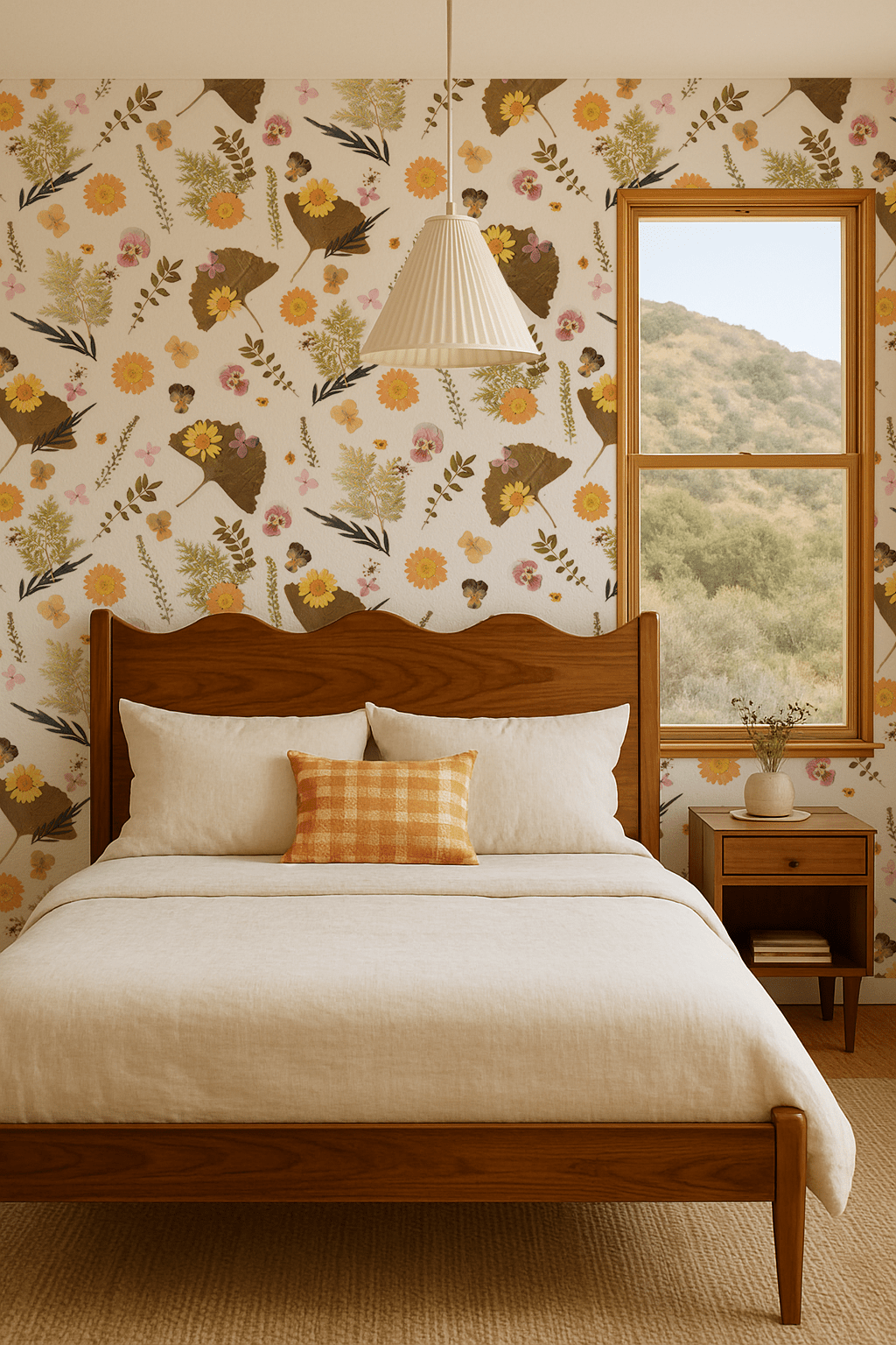 Pressed Fresh Version 01 Wallpaper, orange and pink - mosswell.us
