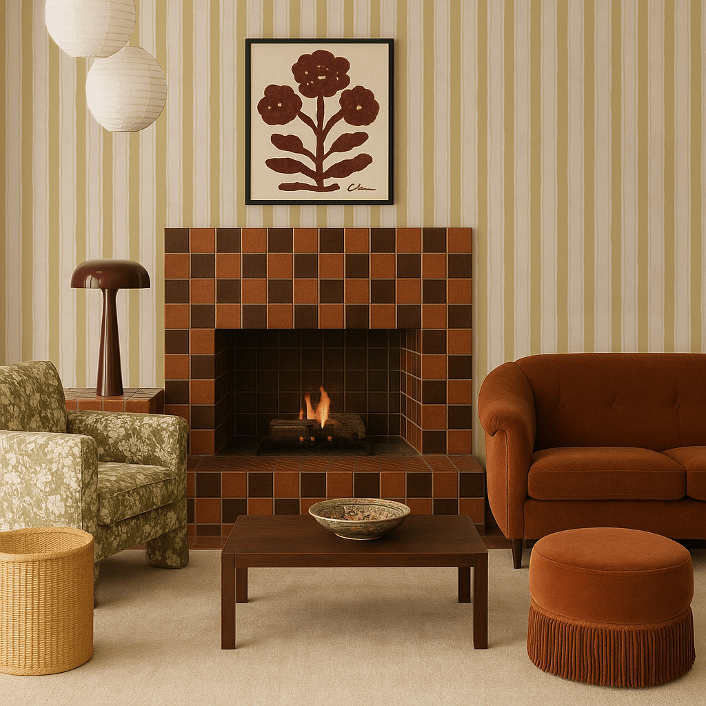 Riviera Stripe Wallpaper, off - white and butter yellow - mosswell.us