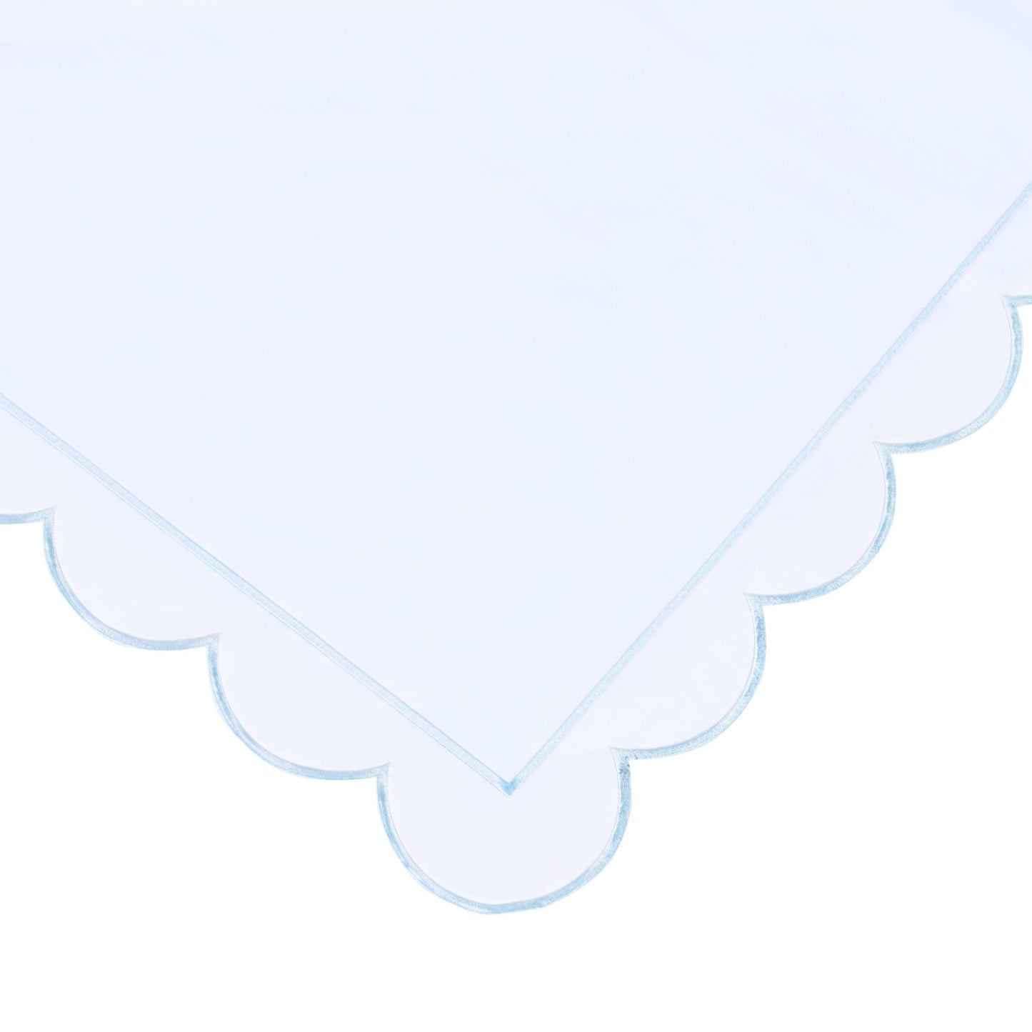 Scallop Frame Embroidered Cotton Percale Duvet Set - mosswell.us