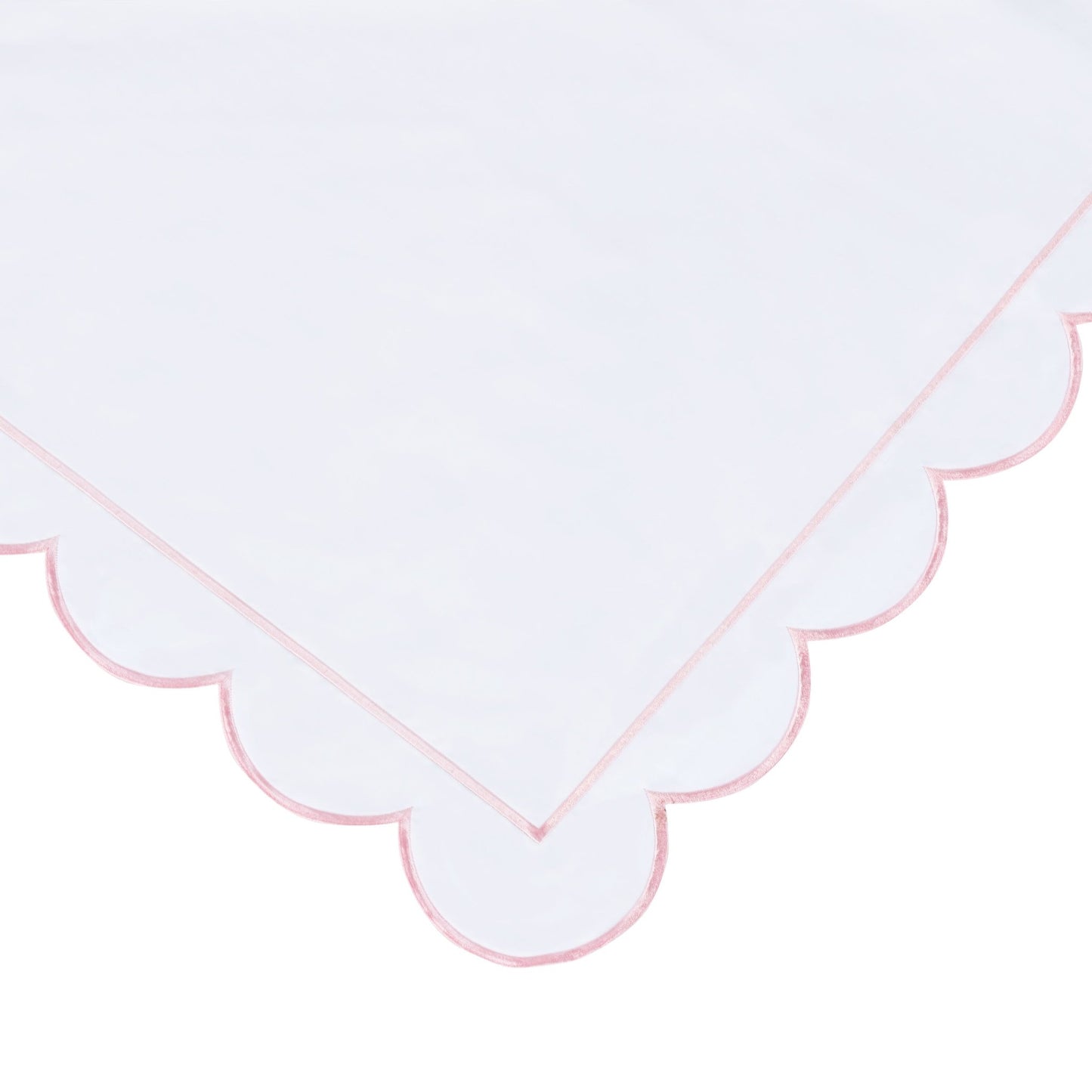 Scallop Frame Embroidered Cotton Percale Duvet Set - mosswell.us