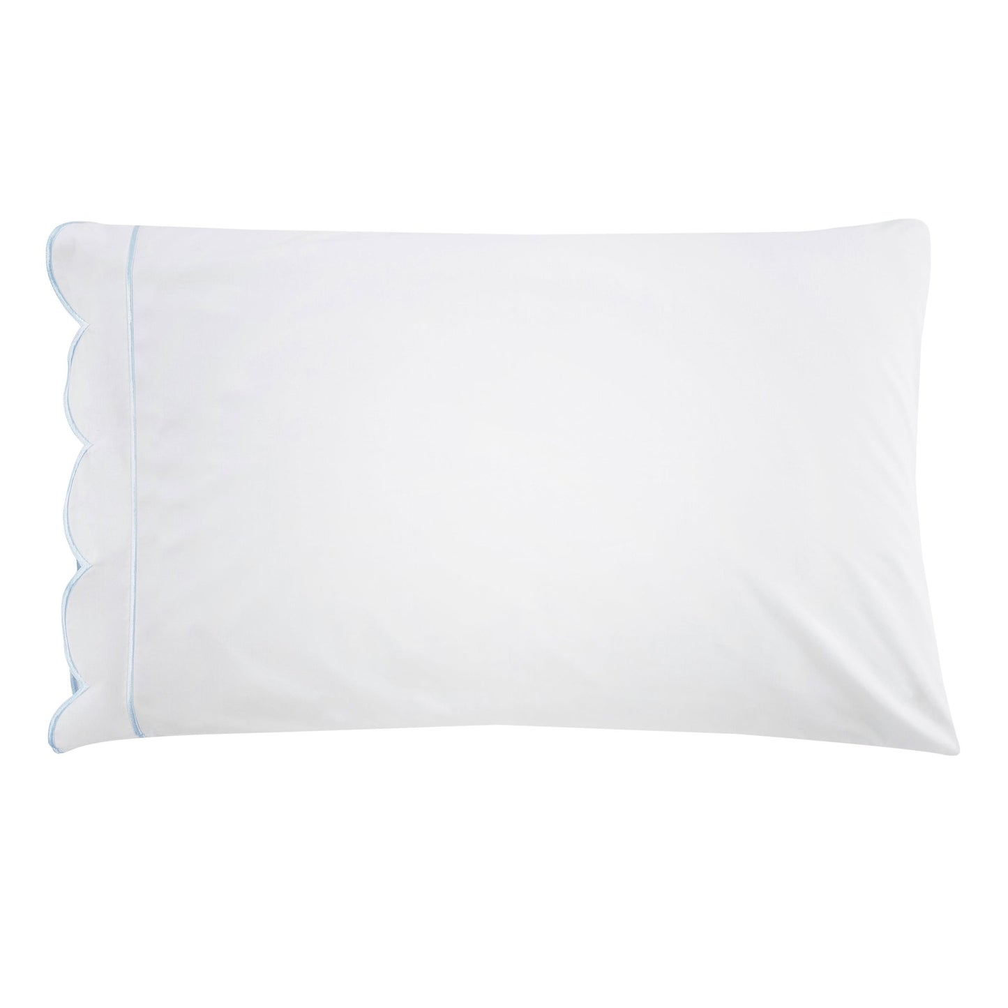 Scallop Frame Embroidered Cotton Percale Sheet Set - mosswell.us
