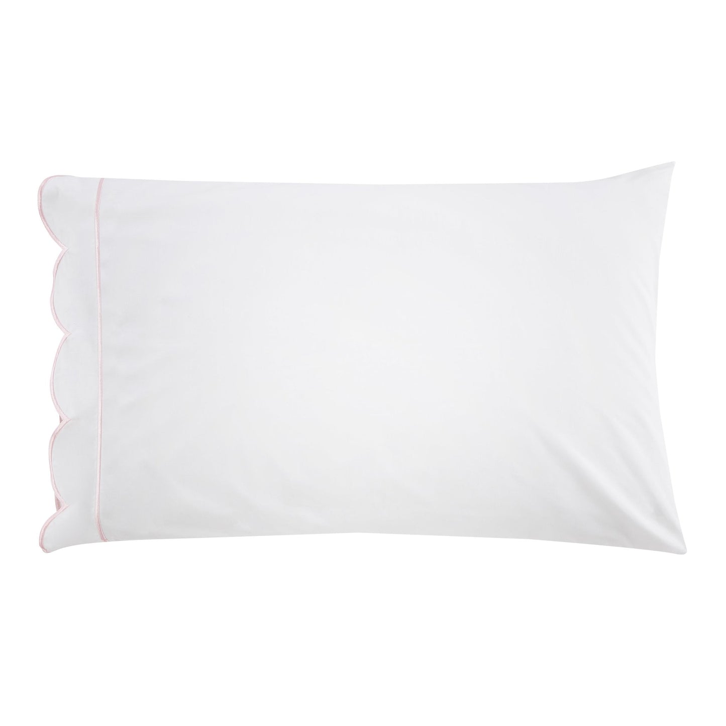 Scallop Frame Embroidered Cotton Percale Sheet Set - mosswell.us