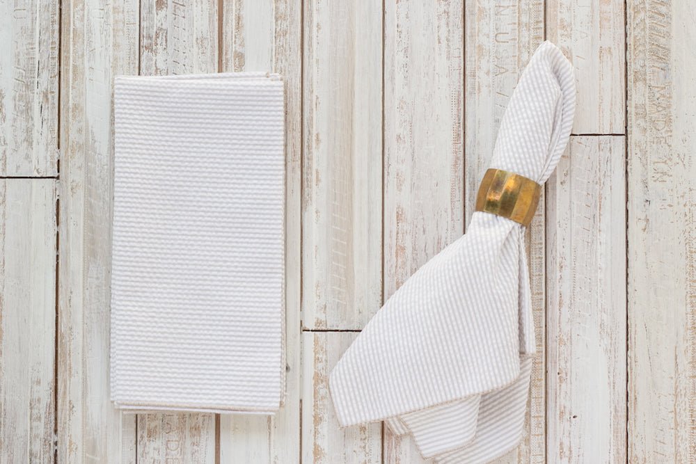 Seersucker Dinner Napkins, set of 4 - mosswell.us