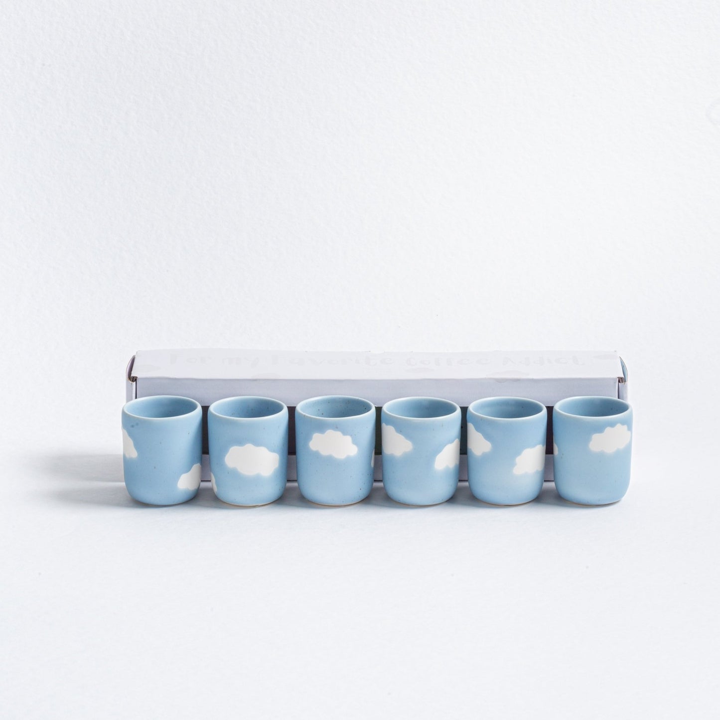 Set of 6 Espresso Cups stoneware ceramic — Cloud Collection - mosswell.us