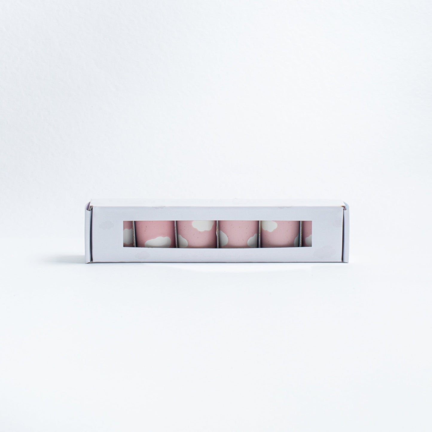 Set of 6 Espresso Cups stoneware ceramic — Pink Cloud Collection - mosswell.us