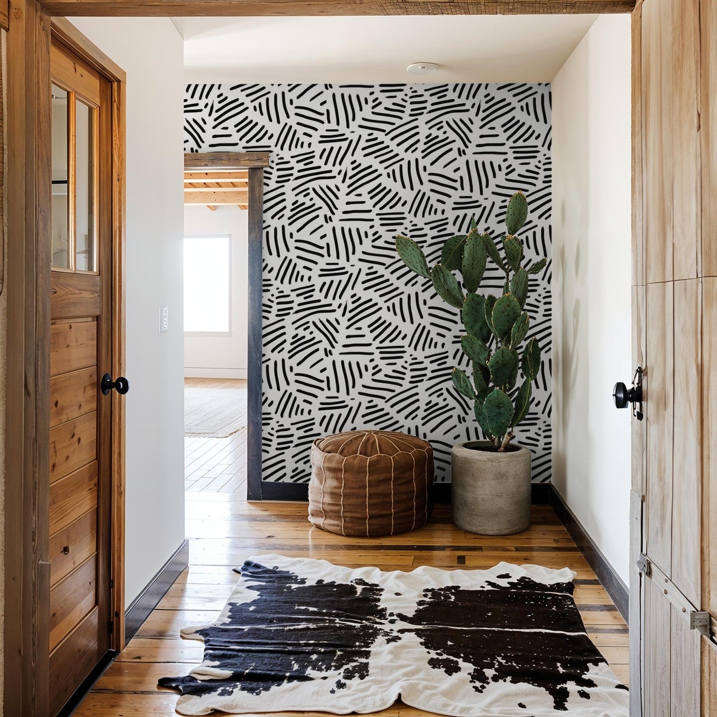 Simple Stripes Wallpaper, white & black - mosswell.us