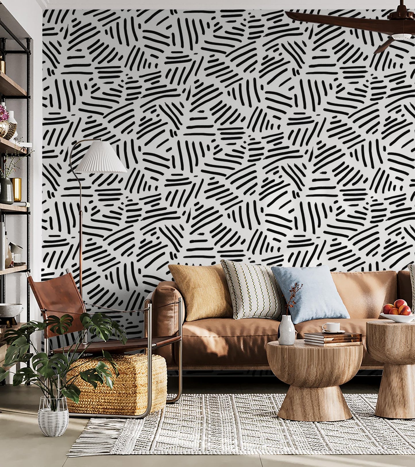 Simple Stripes Wallpaper, white & black - mosswell.us