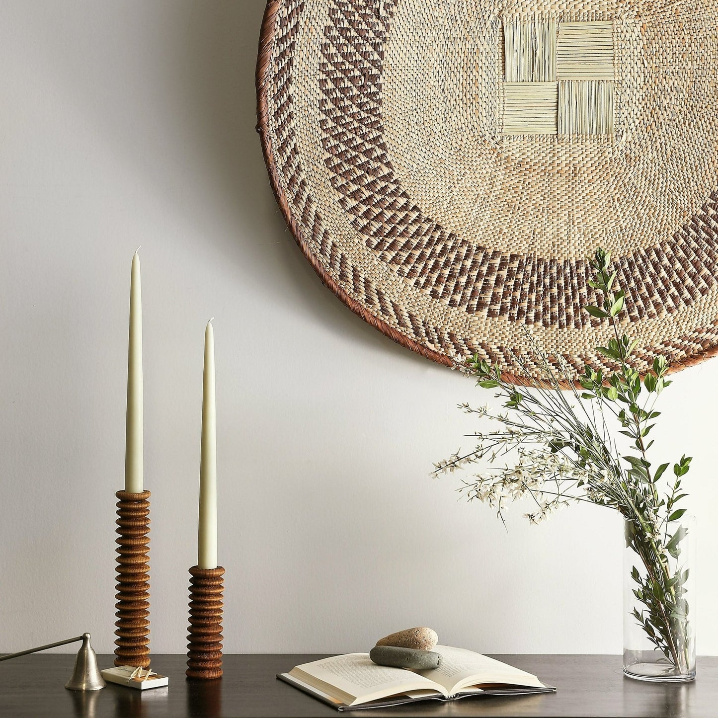 Spiral Pine Modern Wood Candle Candlestick Holder - mosswell.us