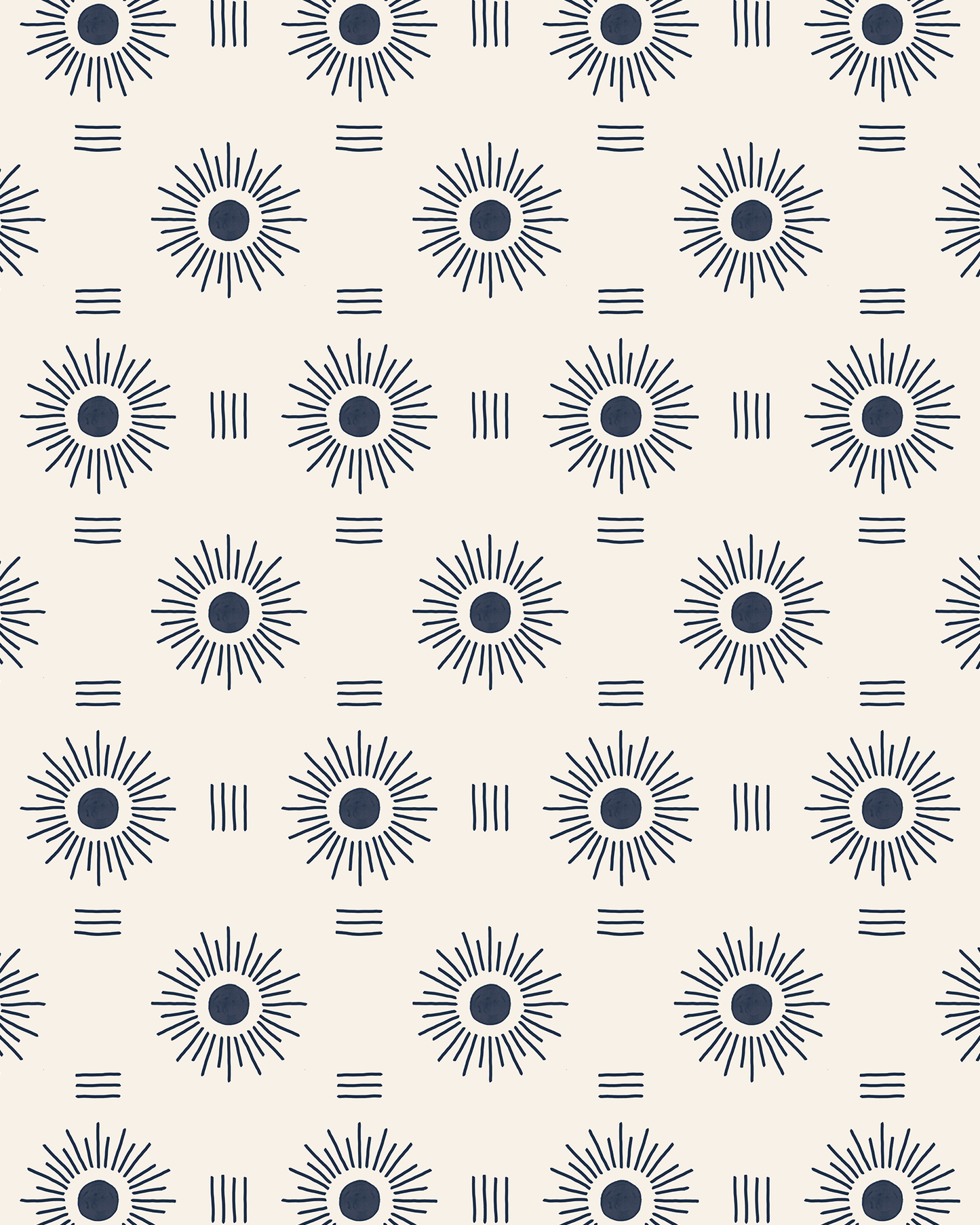 Sun Rays Wallpaper, off - white and navy - mosswell.us