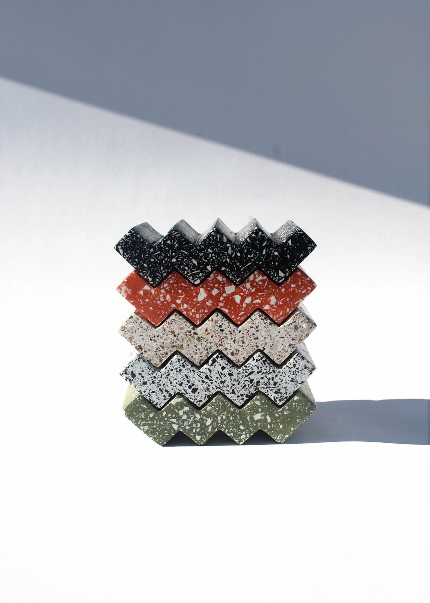 Terracotta Red Zig - Zag Terrazzo Soap Dish - mosswell.us