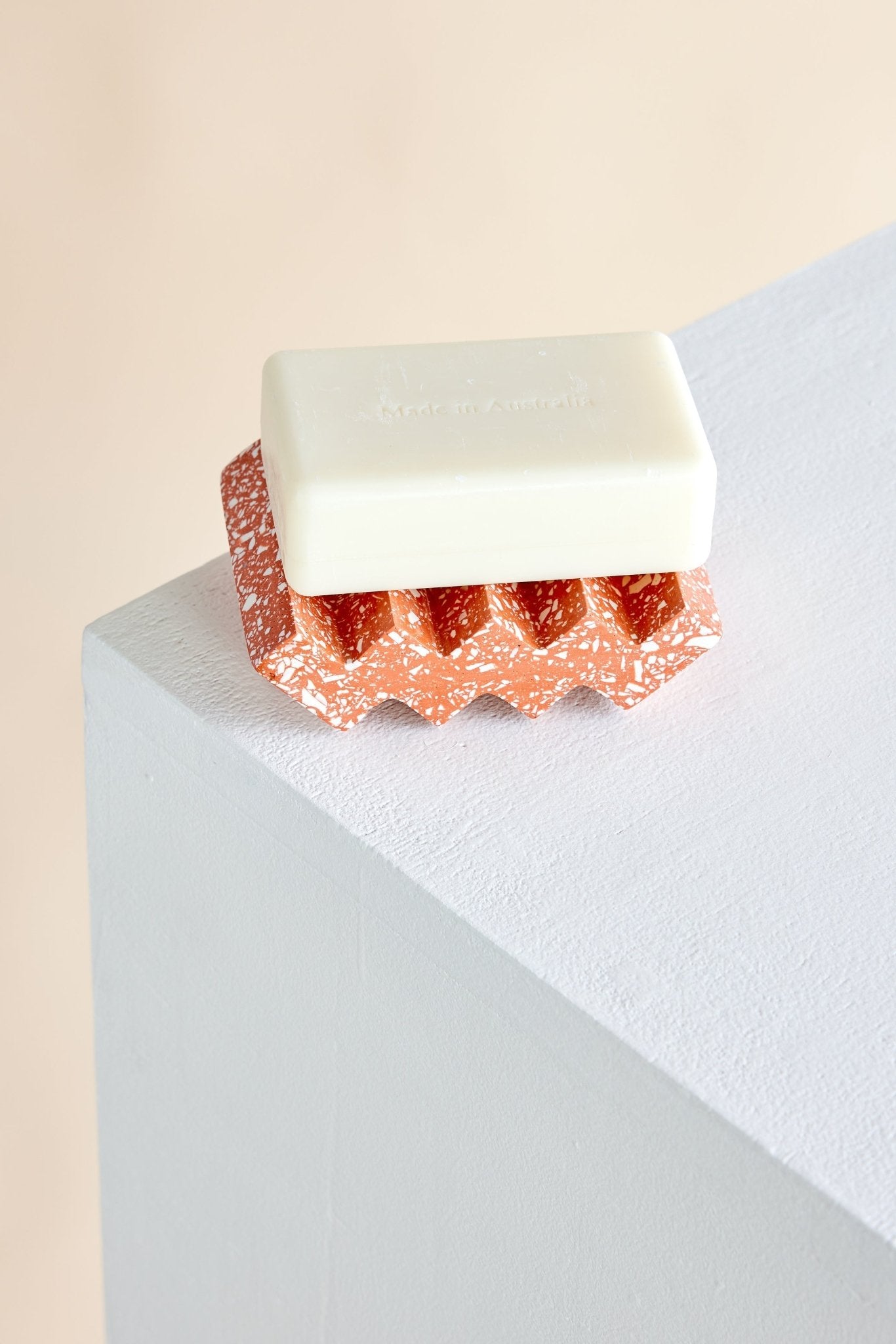 Terracotta Red Zig - Zag Terrazzo Soap Dish - mosswell.us