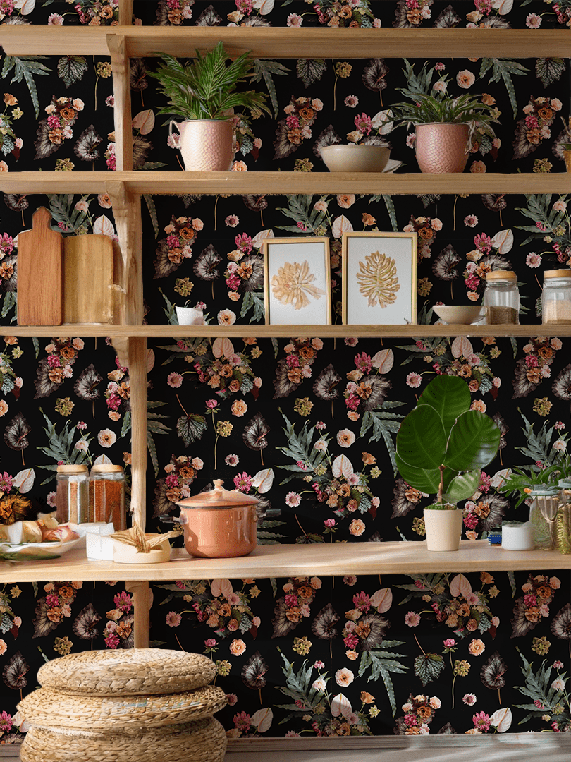 The Little Branch Wallpaper, black - mosswell.us