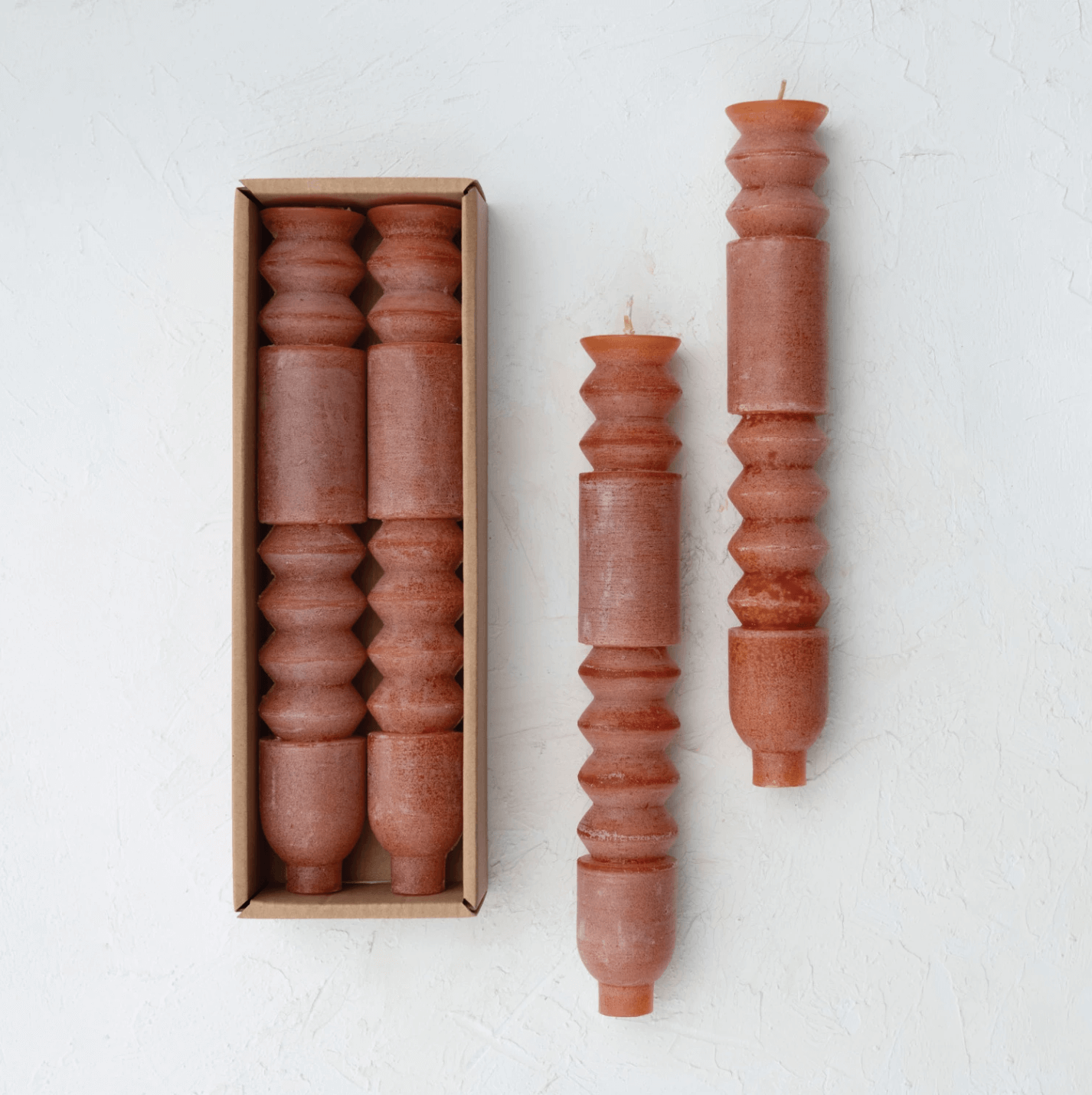 Unscented Totem Taper Candles in Box, Set of 2 - mosswell.us