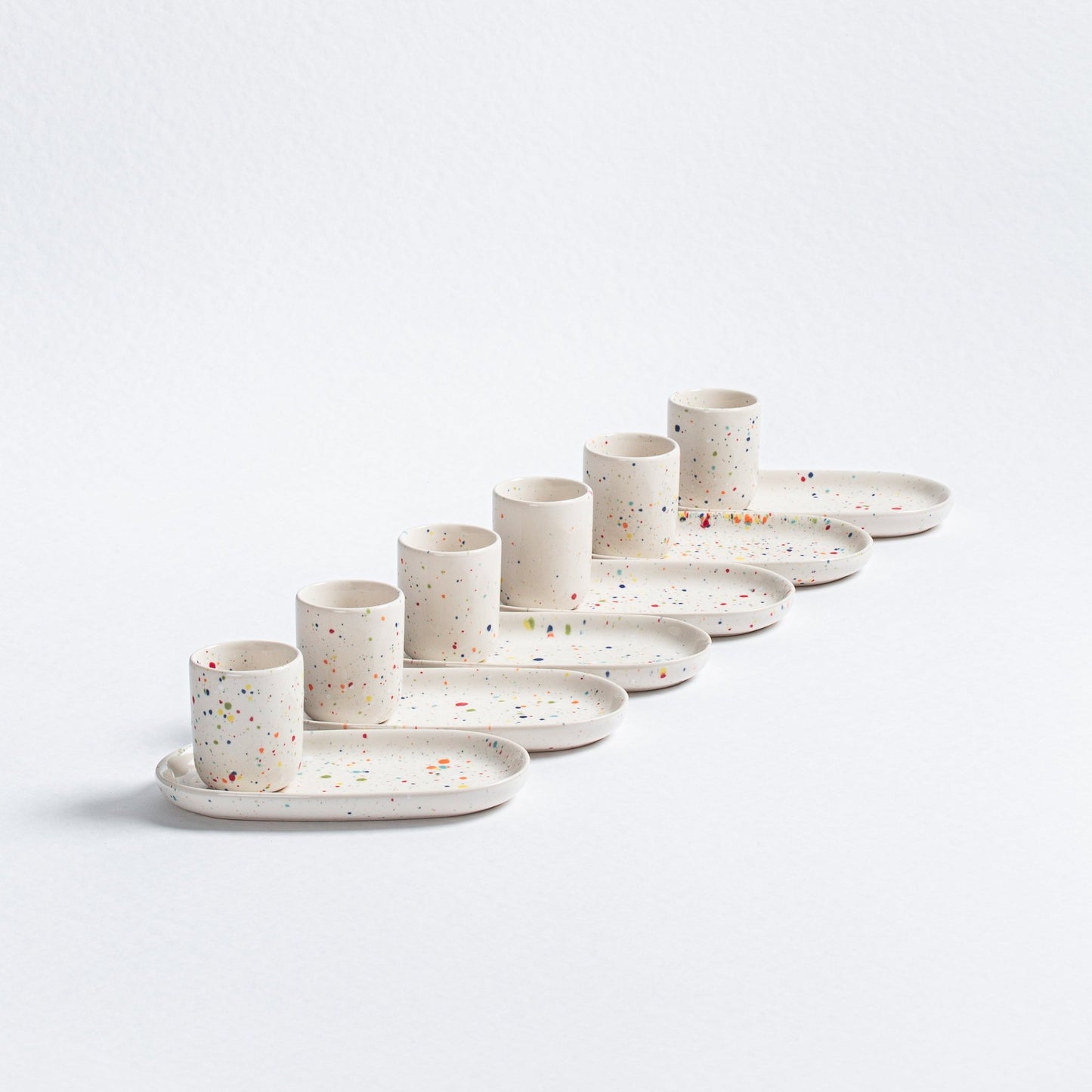 White Mini Tray stoneware ceramic — Party Collection - mosswell.us