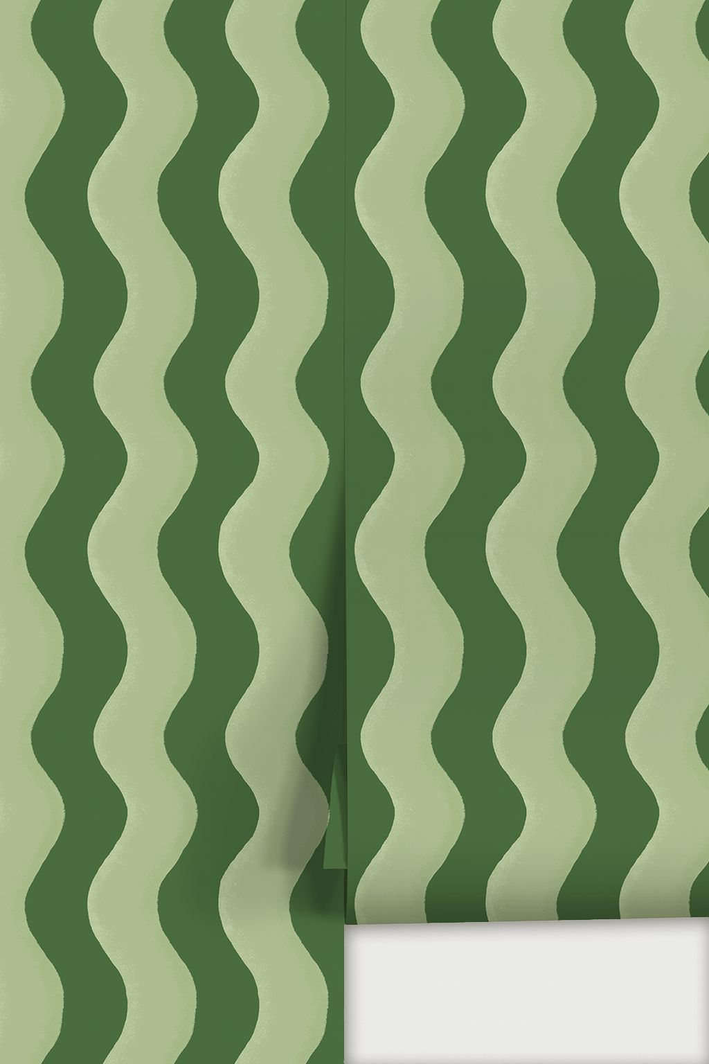 Ziggy Stripe Wallpaper, green and sage - mosswell.us